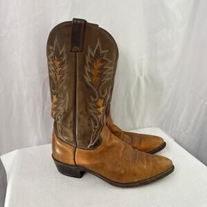 Dan Post Boots Mens Size 10 D Brown Leather Cowboy